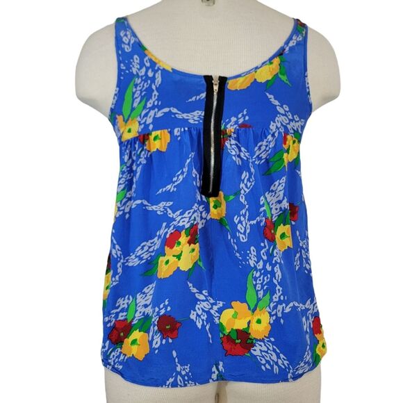 YUMI KIM Layered Bright Floral Tropical Sleeveless Top size S - Picture 2 of 7